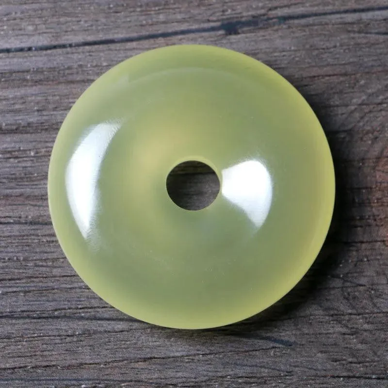 

25mm Afghanistan Jade Donut Round Safety Buckle Stone Beads For Jewelry Making Diy Bracelet Charms Necklace Pendant Accessories