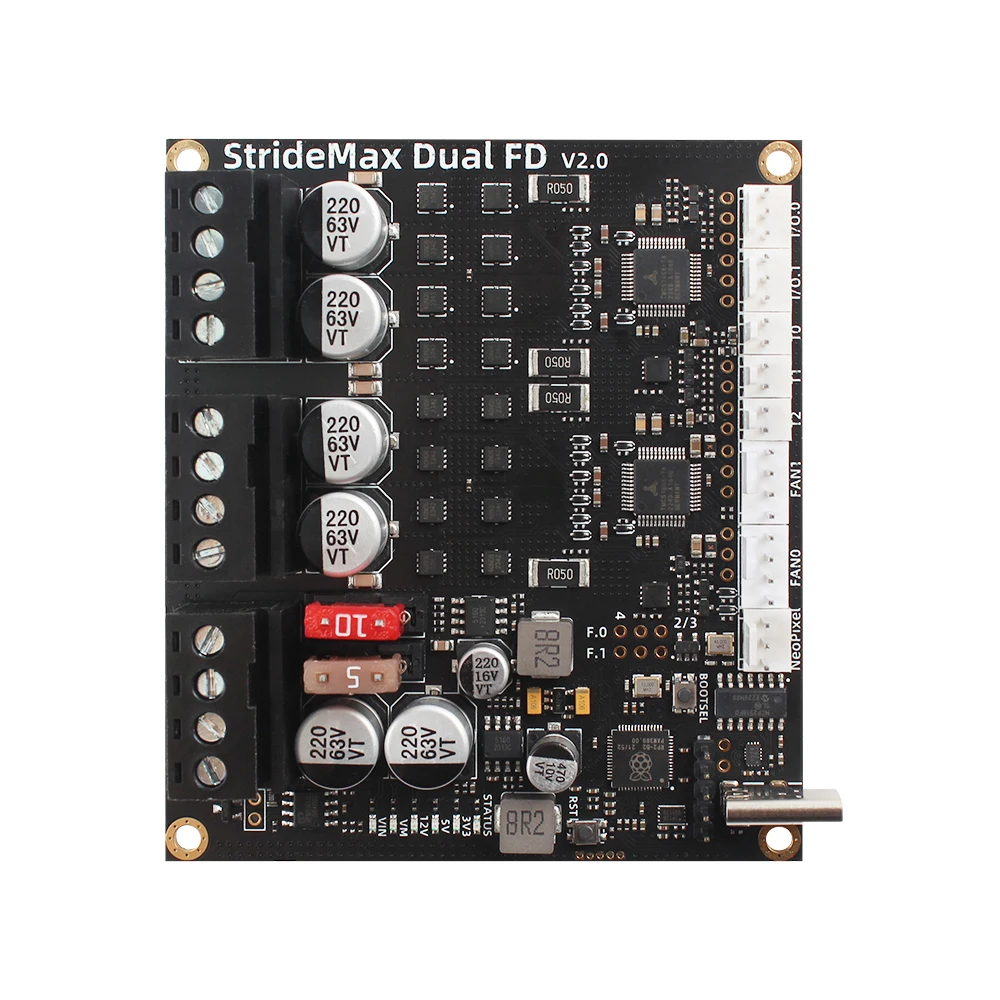 FYSETC StrideMax Daul FD 마더보드, 듀얼 TMC5160 60V 지지대 RP2040 MCU 클리퍼 및 RRF, Voron VZ 3D 프린터 보드용