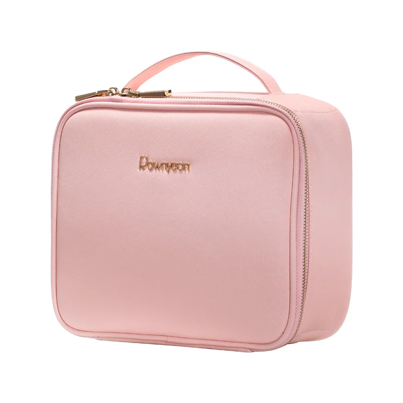 Rownyeon Luxury Pink Storage Mackeup Travel Cosmetics Bag Carry Case For Makeup
