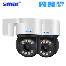 Smar 2PCS/LOT 1080P POE PTZ Camera Outdoor Two Way Audio AI Human Detect Full Color Night Vision H.265 4X Digital Zoom ICSEE