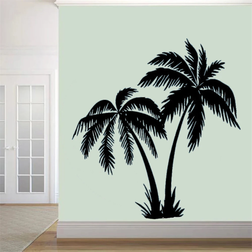

Creative Coconut Tree Wall Decals Vinyl Murals For Bedroom Living Room Palm Tree Home Decor Removable Stickers DW13820