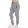 2024 new Sweatpants Streetwear Trousers Men Pants Solid color Drawstring Zipper Pockets Cargo Pants Men Overalls Running pants 3