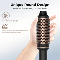 Brosse à cheveux électrique, lisseur, peigne chaud, fer à friser professionnel, brosse thermique chauffante Anti-brûlure, cadeau de saint-valentin 4