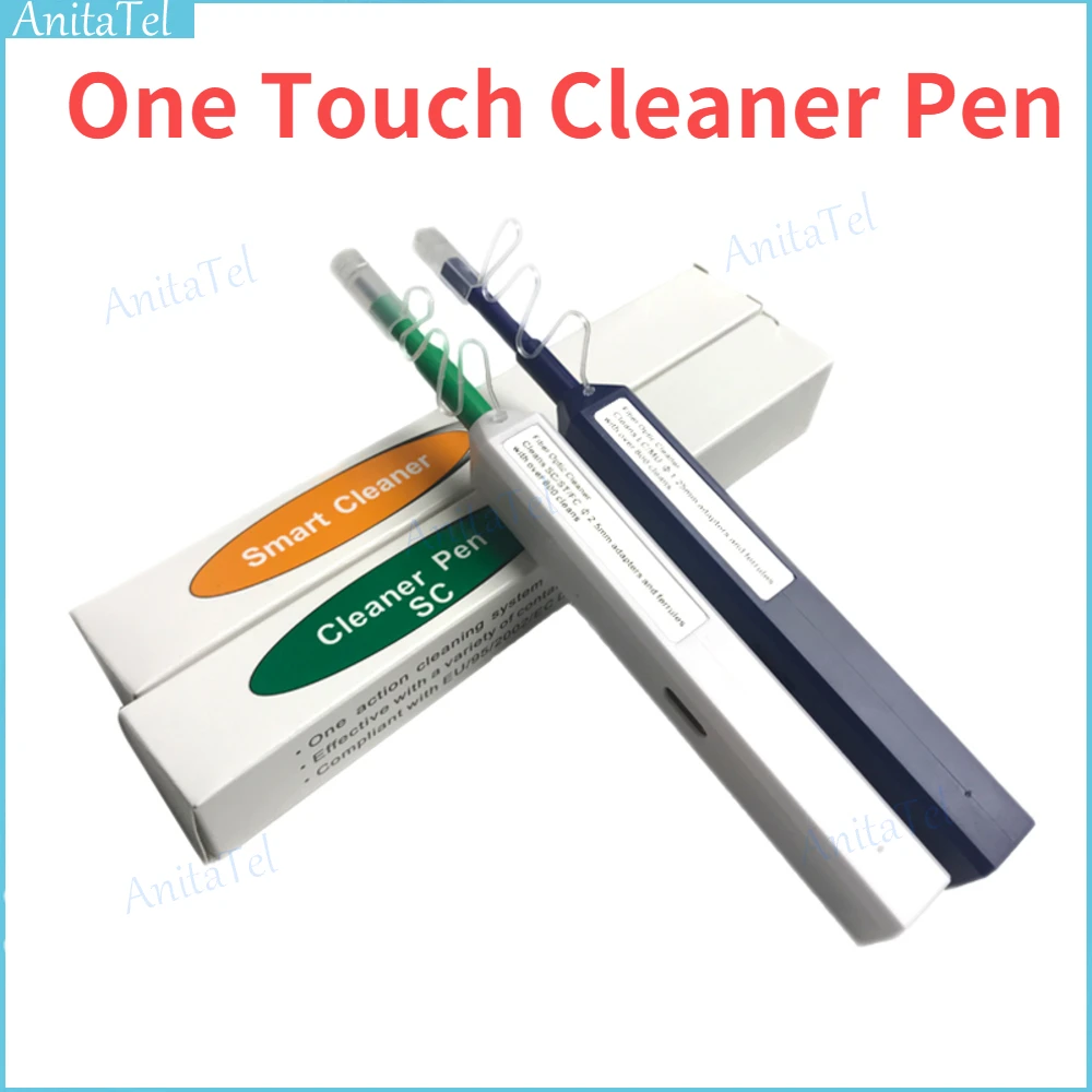 

5pcs One Click Fiber Optic Connector Cleaner Pen For 2.5mm SC ST FC 1.25mm LC One Touch Cleaning Tool 800 Cleaning New