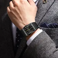 POEDAGAR Top Luxury Men Wristwatch Waterproof Luminous Stainless Steel Mesh Date Man Watch Fashion Business Quartz Men's Watches 5