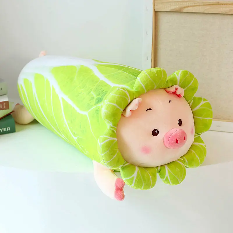 

70-100cm Large Cute Vegetable Pig Plush Toys Creative Chinese Cabbage Pillow Stuffed Animal Sofa Cushion Baby Kids Toys Gifts