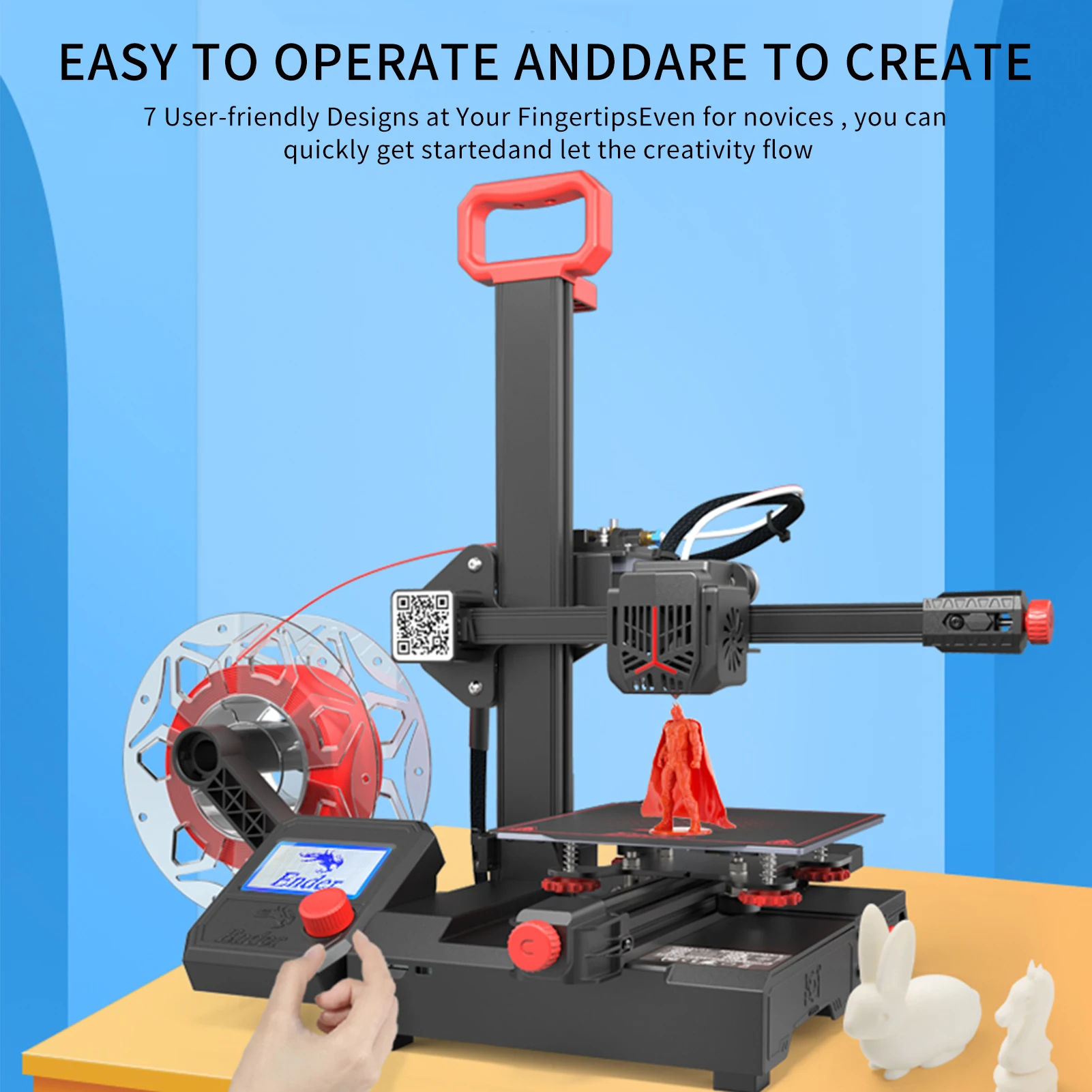 Creality Ender-2 Pro 3D Printer Kit All Metal Desktop DIY 3D Printing 165*165*180mm Build Size with Handle Tool Box 8GB TF card best 3d printer