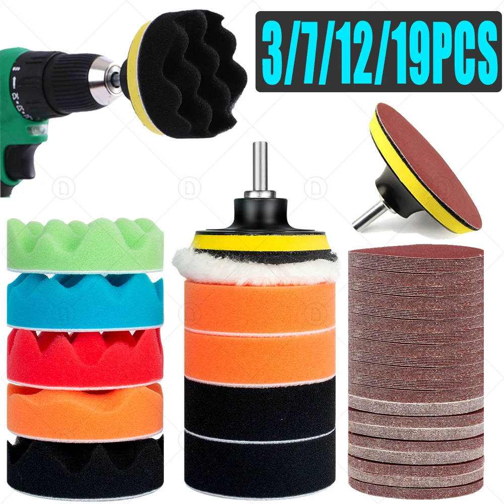 3 Inch Car Polishing Kit Polish Pad Car Polish Buffing Pad Abrasive