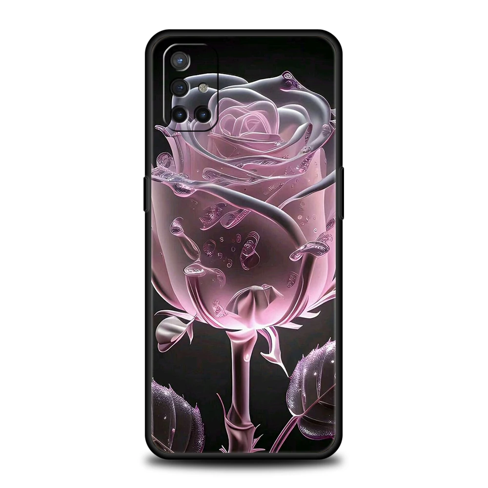 Cartoon Rose Silicone Phone Case Cover