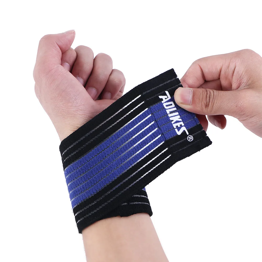 

Powerlifting Dumbbell Elastic Bandage Hand Sport Wristband Gym Support Wrist Brace Wrap Carpal Tunnel Sport Safety Accessories