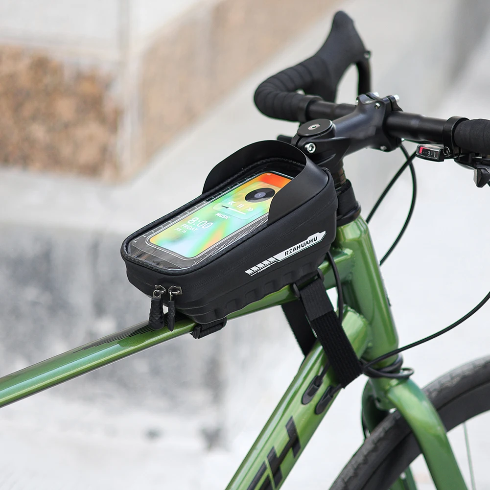 Fahrrad Front Rahmen Tasche Touchscreen Fahrrad Tasche EVA Wasserdichte Telefon Halter Fall MTB Rennrad Oberrohr Tasche Radfahren Zubehör – Detail 2