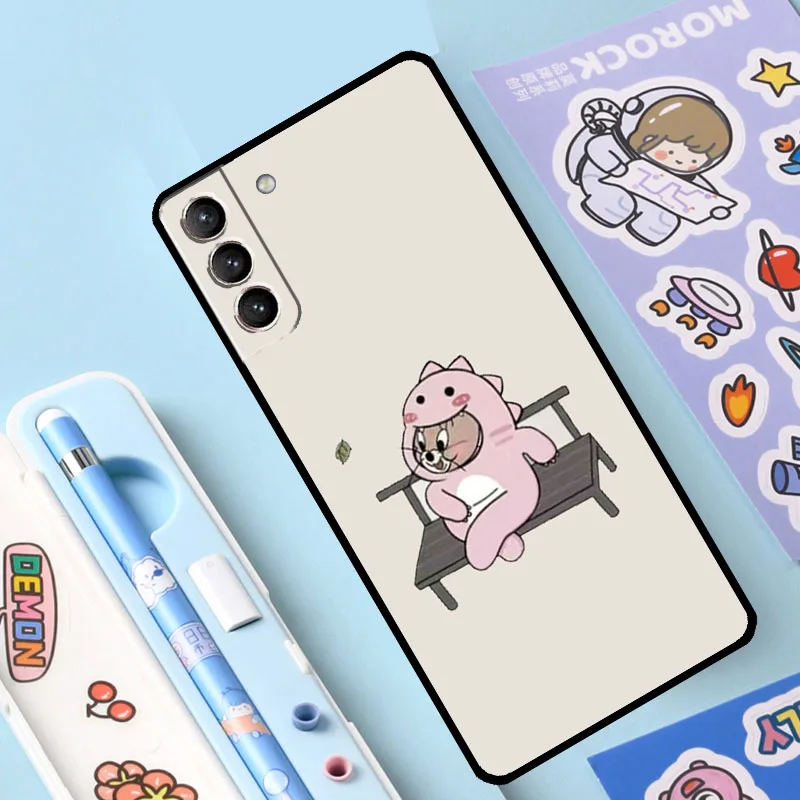 Adorable Cartoon Dinosaur Couple Phone Case Cover