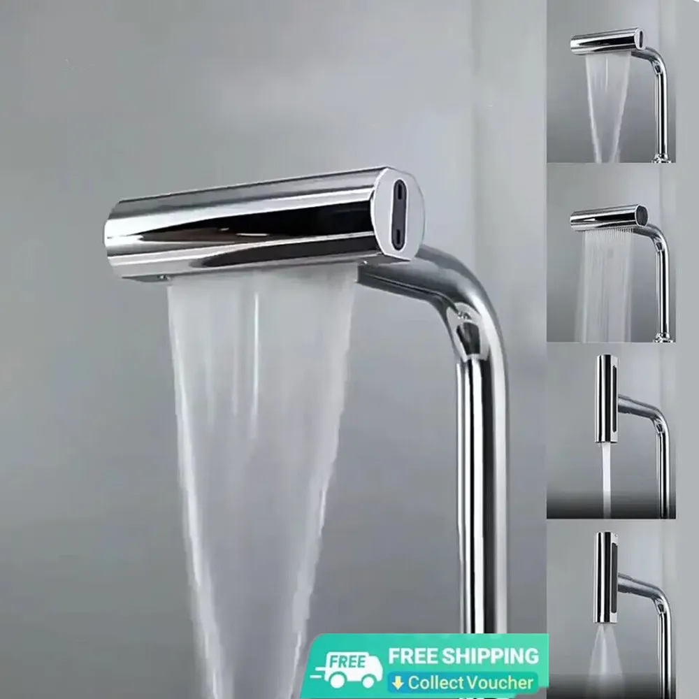 Faucet Extender Pressurized Kitchen Sink Waterfall 4 Modes Splash-proof Bathroom Basin Tap Water Saving Adapter