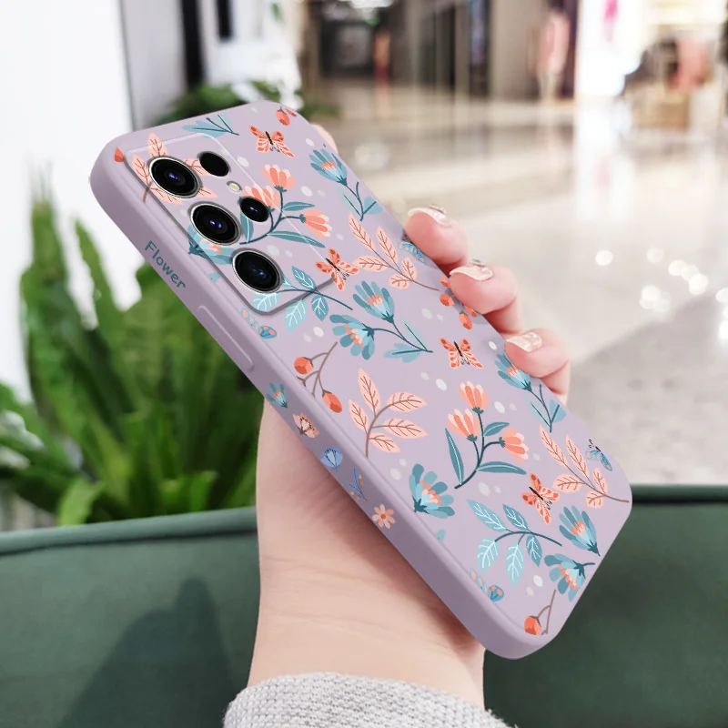 Graceful Flowers Silicone Phone Case Cover