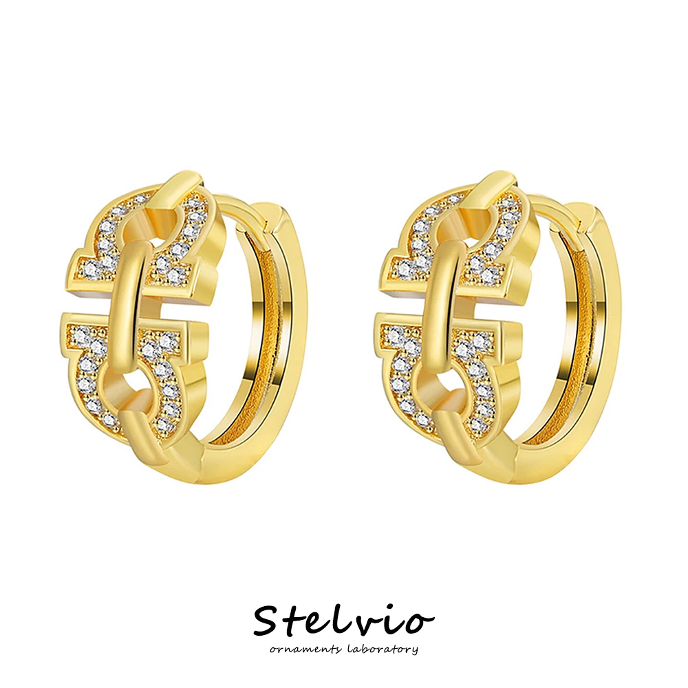

Trendy Letter Ear Buckle Personalized Charm Earrings For Women S925 Silver Needle Fashion Fine Jewelry Party Gifts