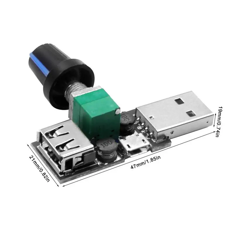 Regolatore Velocità Ventola USB - 2 Pezzi, DC2.5~8.0V 5W, Regolabile Per Alimentatori Vari - Foto 6