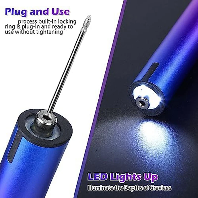 Electric Engraving Pen Kit Cordless Rechargeable Grinding Pen DIY Rotaryetching With 36 Bits For Carving Glass