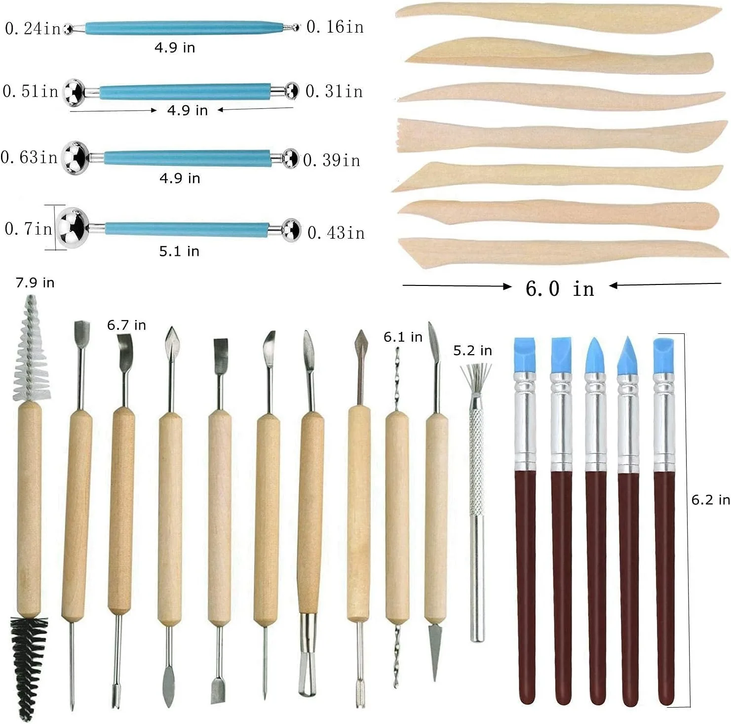 Ceramic Clay Tools Set 3