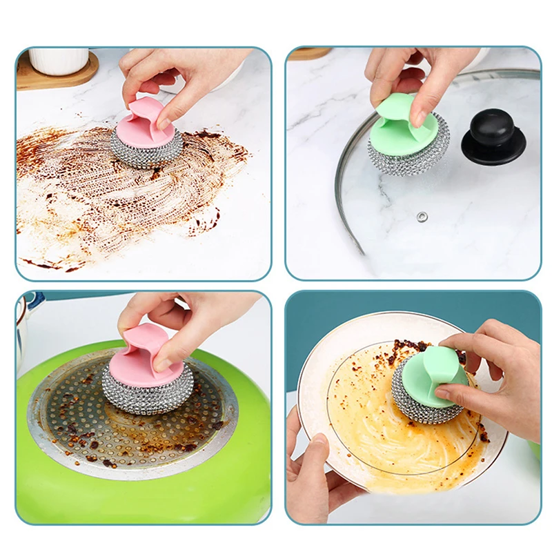 Stainless Steel Kitchen Cleaning Brush Cleaning Balls Oversized Brush Plate & Bowl Brush