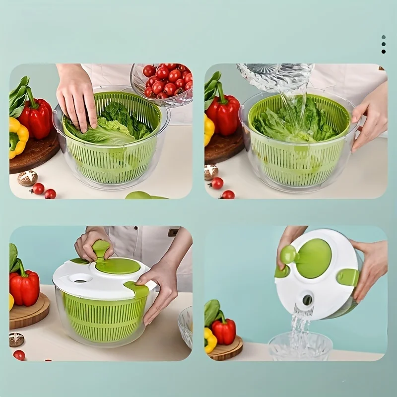 Salad Spinner & Vegetable Dryer-Durable Plastic, Perfect For Restaurants