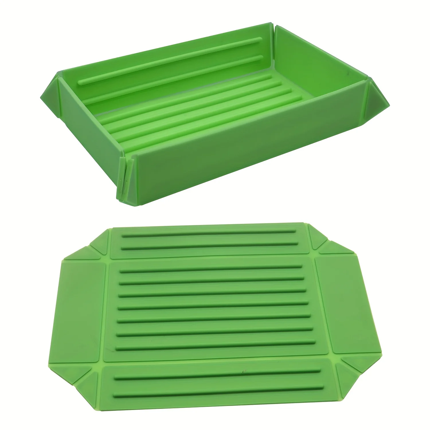 

Silicone Outdoor BBQ Plate Food Grade Portable Folding Picnic Box for Multipurpose Dining Storage