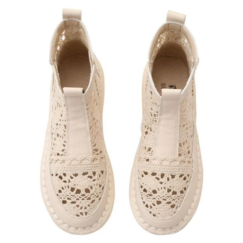 New Women's Breathable Mesh Boots Summer Shoes Lace Walking Shallow New Solid Non Slip Casual Shoes 35-40 Vulcanize Shoes 3