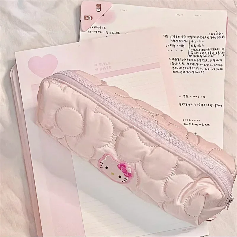 Pencil case, Sanrio Kt Cat Pencil Pouch, Large Capacity Pen Case, Cute Hello Kitty Cosmetic Bag, Girls Student Supplies Stationery Gifts