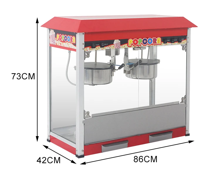 Commercial stainless steel double boiler caramel sweet popcorn machine for sale 5