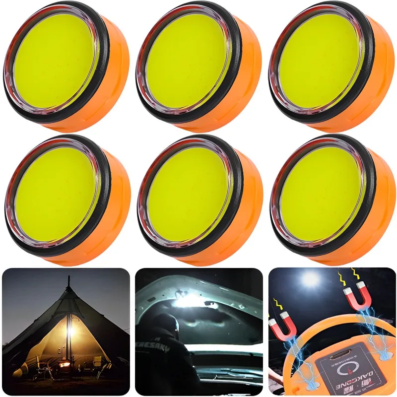 

USB Rechargeable LED Camping Light Rechargeable with Magnet Base Power Bank for Outdoor Tent Portable Emergency Lantern Hiking
