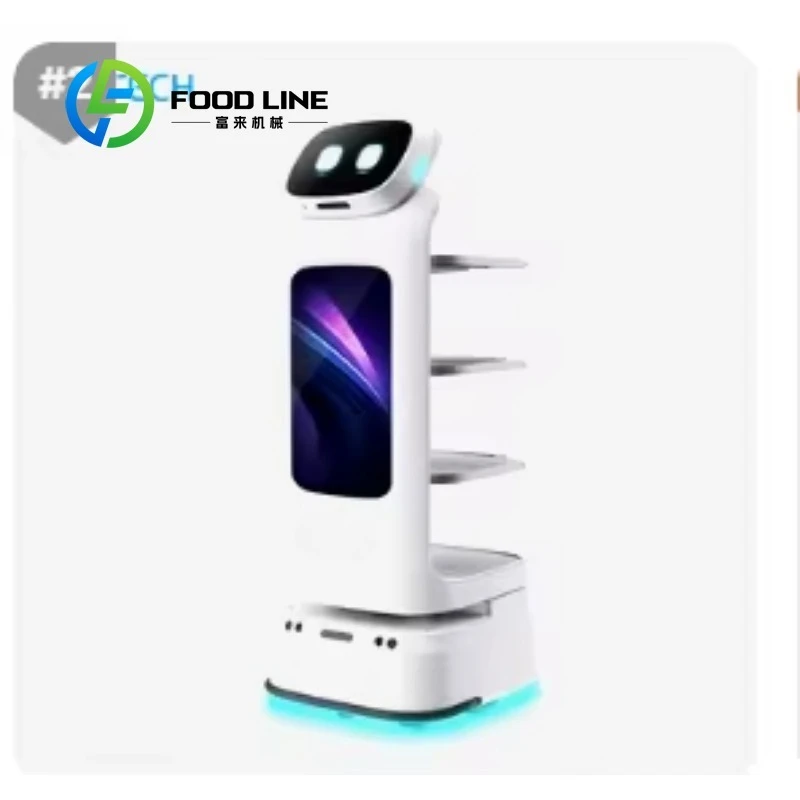 Robot personalizzato per la consegna intelligente di cibo con sistema automatico di evitamento ostacoli, macchina per il servizio di ristorazione per ristoranti, hotel e catering. - immagine 3