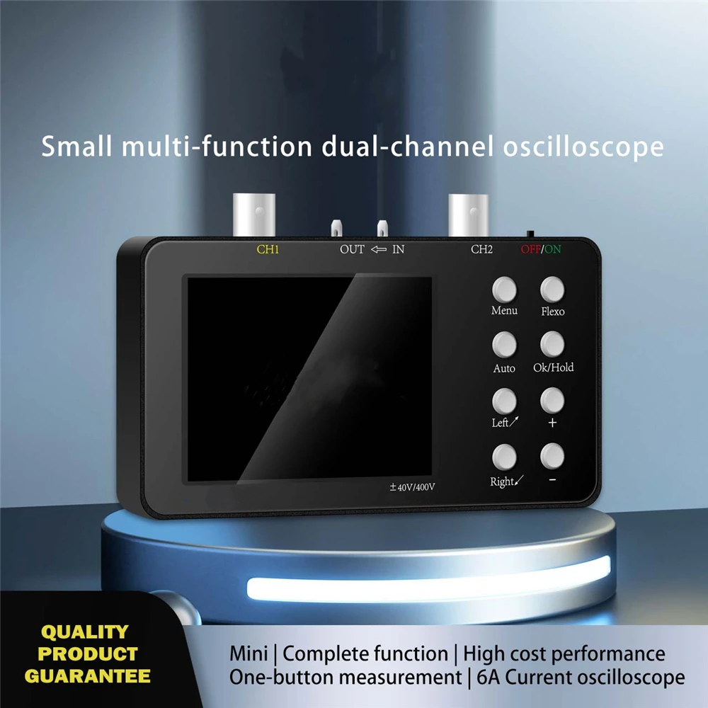

New SCO2 Dual Channel Digital Oscilloscope 50M Sampling Rate 10MSa/S Analog Bandwidth One Key AUTO Portable Digital Oscilloscope