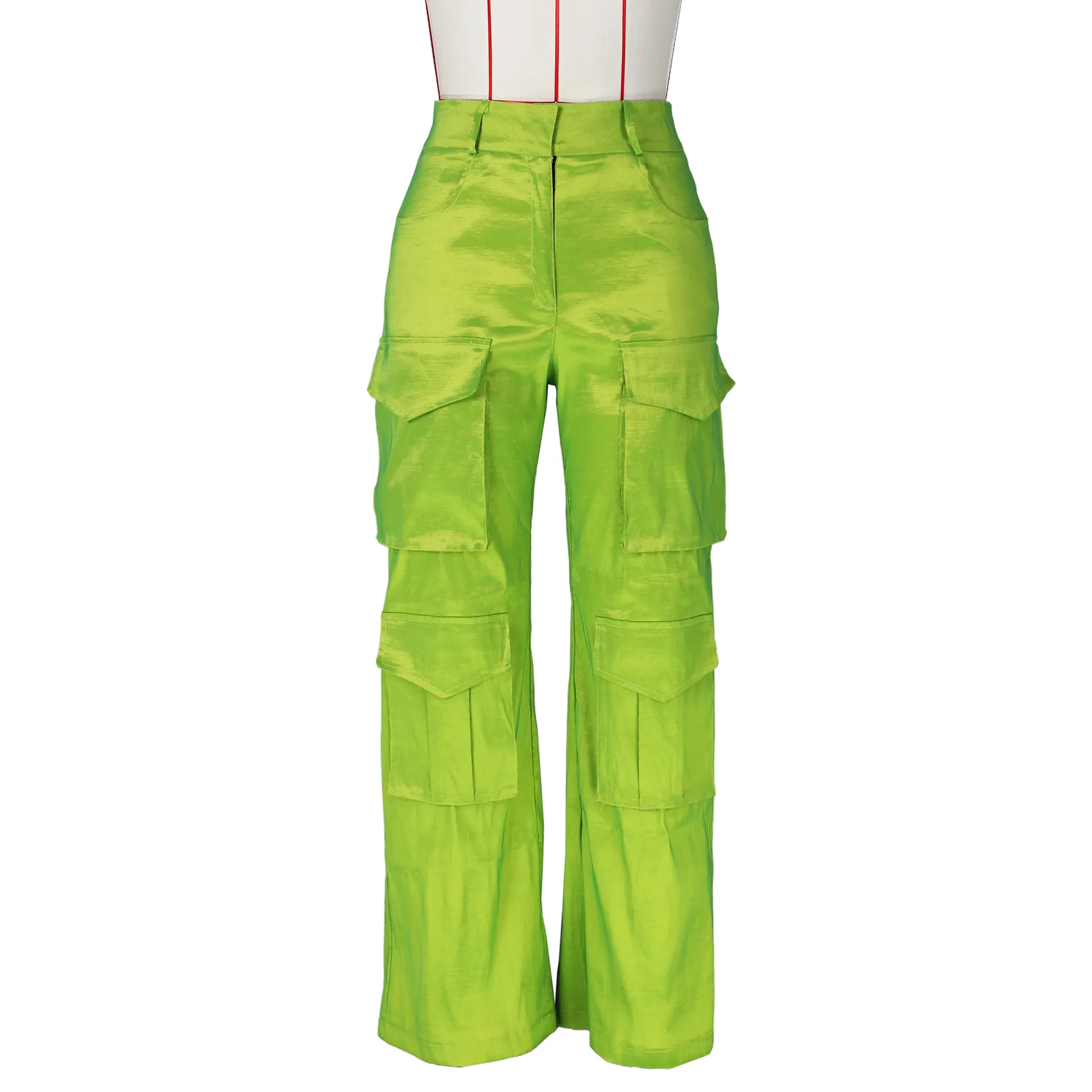 Cargo Pants for Women Baggy Hight Waist Multi Pocket Straight Jogger Pants 2023 Fashion Zipper Fly Pink Trousers Streetwear Y2k