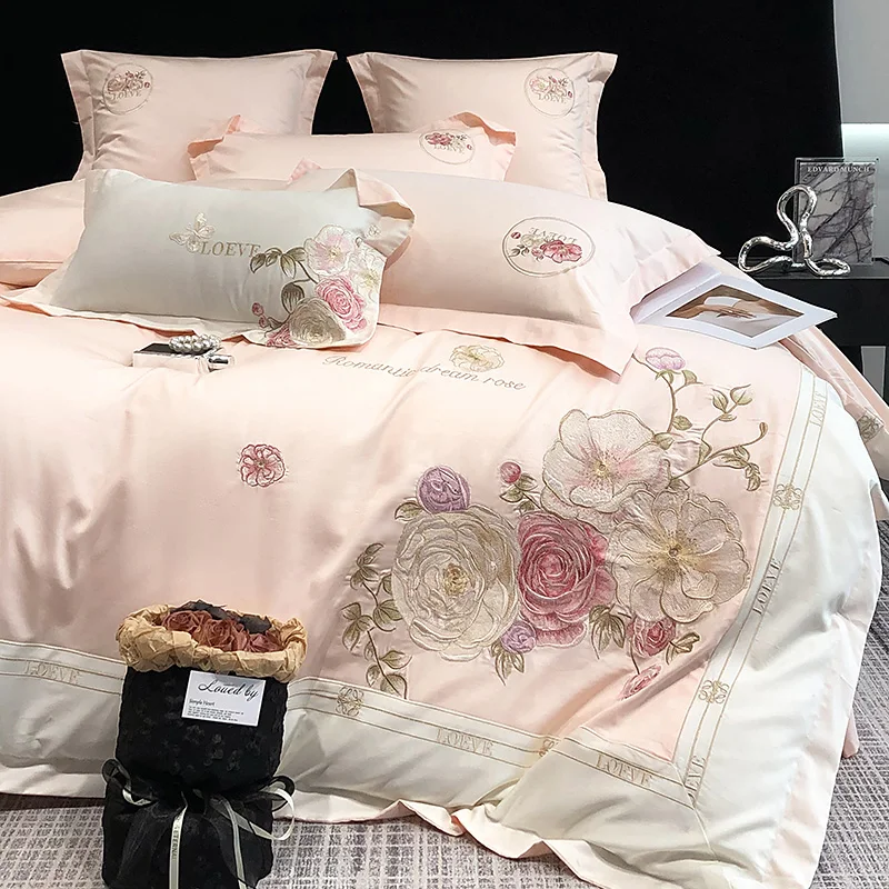 Ensemble confortable 4 pièces, housse de couette et taies d'oreiller, ensemble de literie pour chambre à coucher, sans noyau d'oreiller