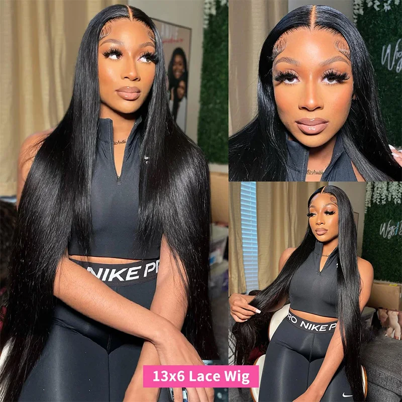 Straight Human Hair Wigs For Woman 13x6 HD Lace Frontal Human Hair Wig Pre Plucked Glueless Straight Lace Wigs Clearance Sale 5
