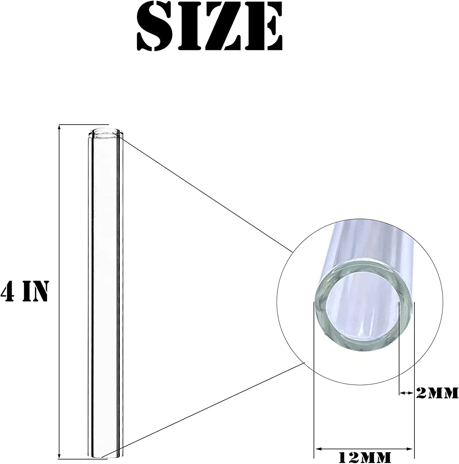 5 Pack Borosilicate Thick Glass Tubing 4" Glass Blowing Tube 10 mm OD 2 mm Thick Wall Clear Smoking Pipe hookah accessories smoking pipe kit glass blowing tubes