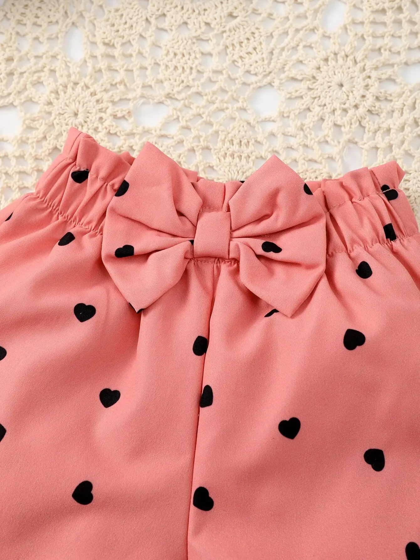 Kids Clothes Set Summer Baby Girl Suit Short Sleeved Shorts Bow Fashion 6m 3y
