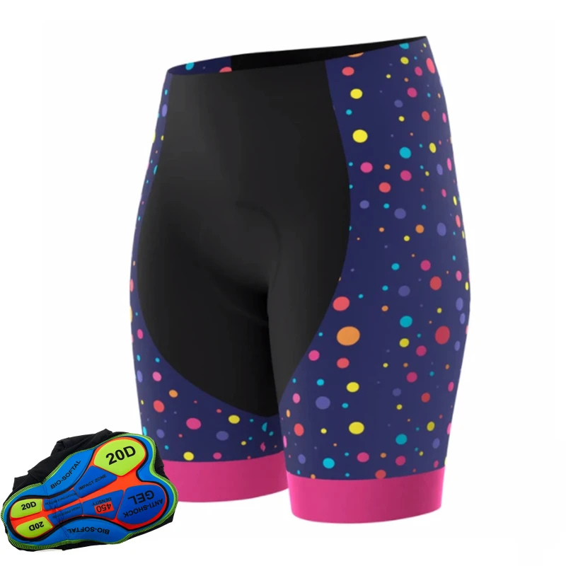 Summer Cycle Pad Shockp Women Unisex Team Cycling Shorts 20D Anti Slip Padded Gel Cycling Shorts cycling shorts cycling gel pad