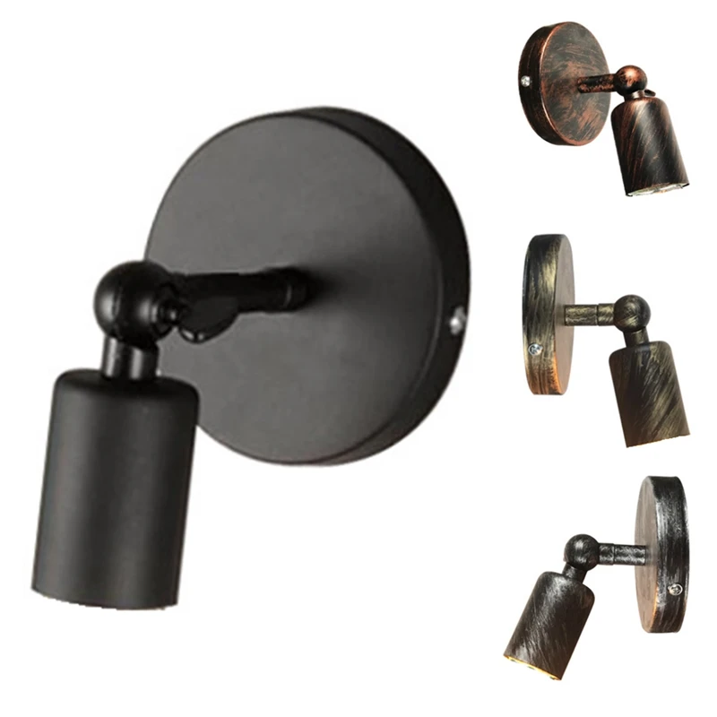 

E27 Single Head European Antique Wall Lamp Simple Bedside Lamp Wall Light Nordic Wrought Iron Bar Aisle Lamp Retail