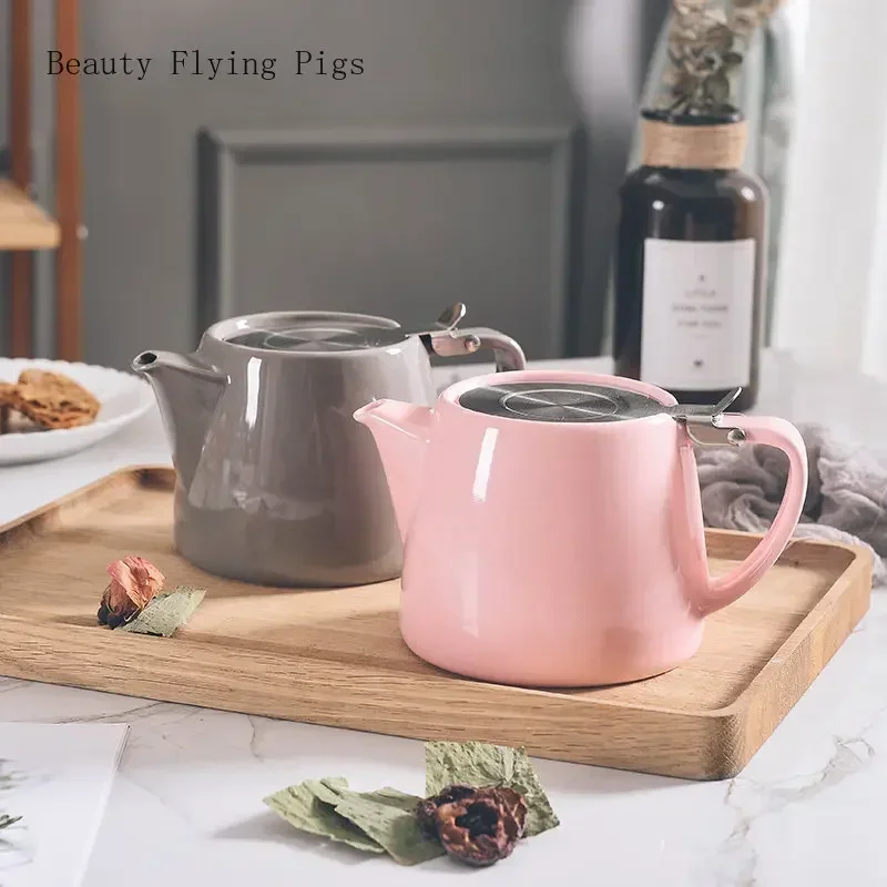 Chinese Tea Set Porcelain Mini Teapot 2-3 Cups Stainless Steel Lid Extra-Fine Infuser 620ml China Made
