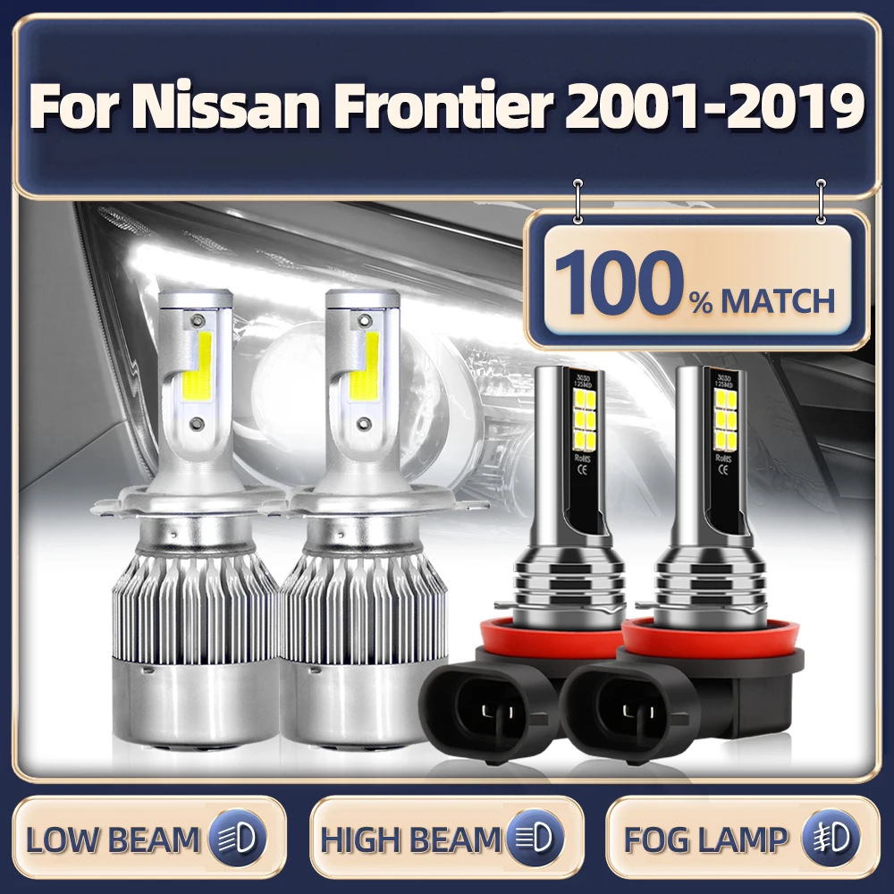 

9007 LED Car Headlight Bulbs 40000LM Auto Headlamp H11 Fog Lights 12V For Nissan Frontier 2001-2014 2015 2016 2017 2018 2019