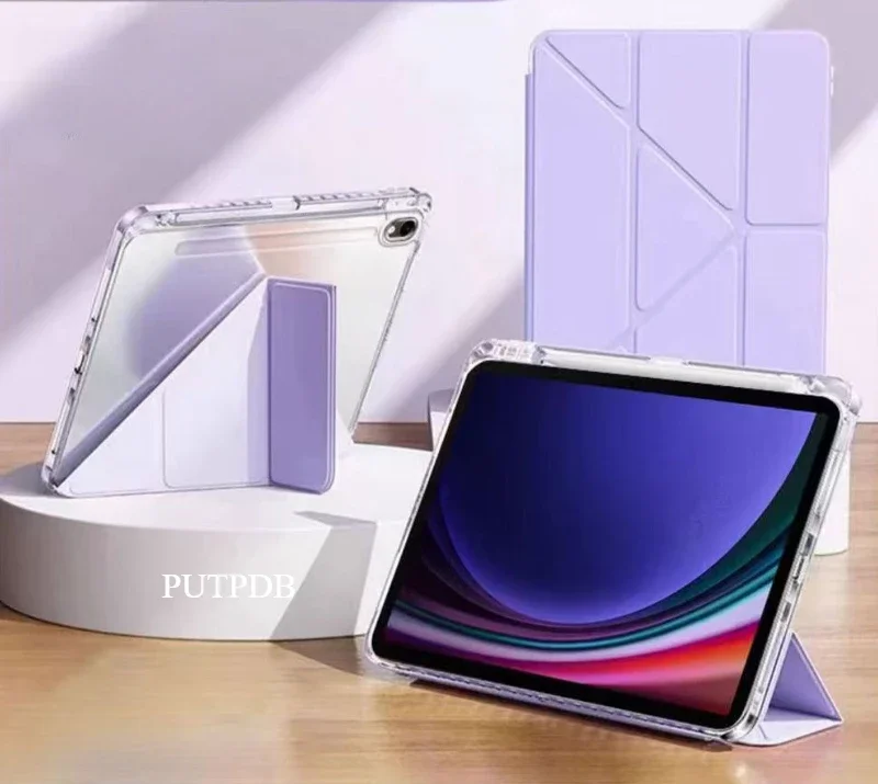 Premium Y+Fold Magnetic Smart Tablet Cover with Pencil Holder