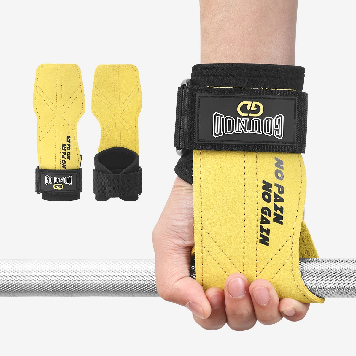 1Pair Cowhide Hand Protector Fitness Glove for Weightlifting Horizontal Bar Gym Wrist Protector Pull Up Crossfit Assistance Band