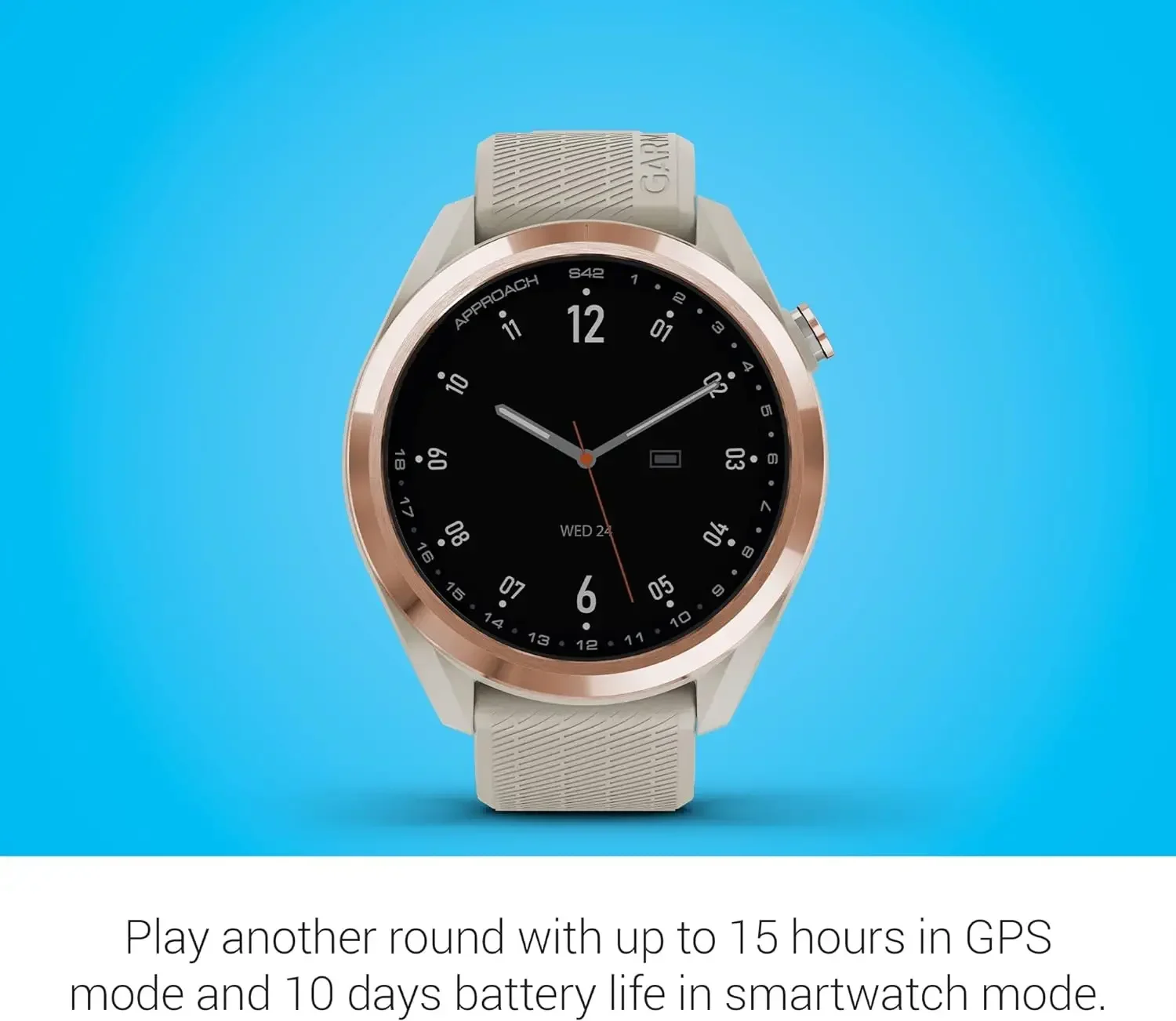 For Garmin Approach S42, GPS Golf Smartwatch, Touchscreen