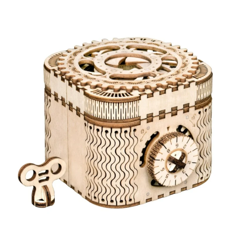 Robotime rokr 3d caixa de armazenamento de quebra-cabeça de