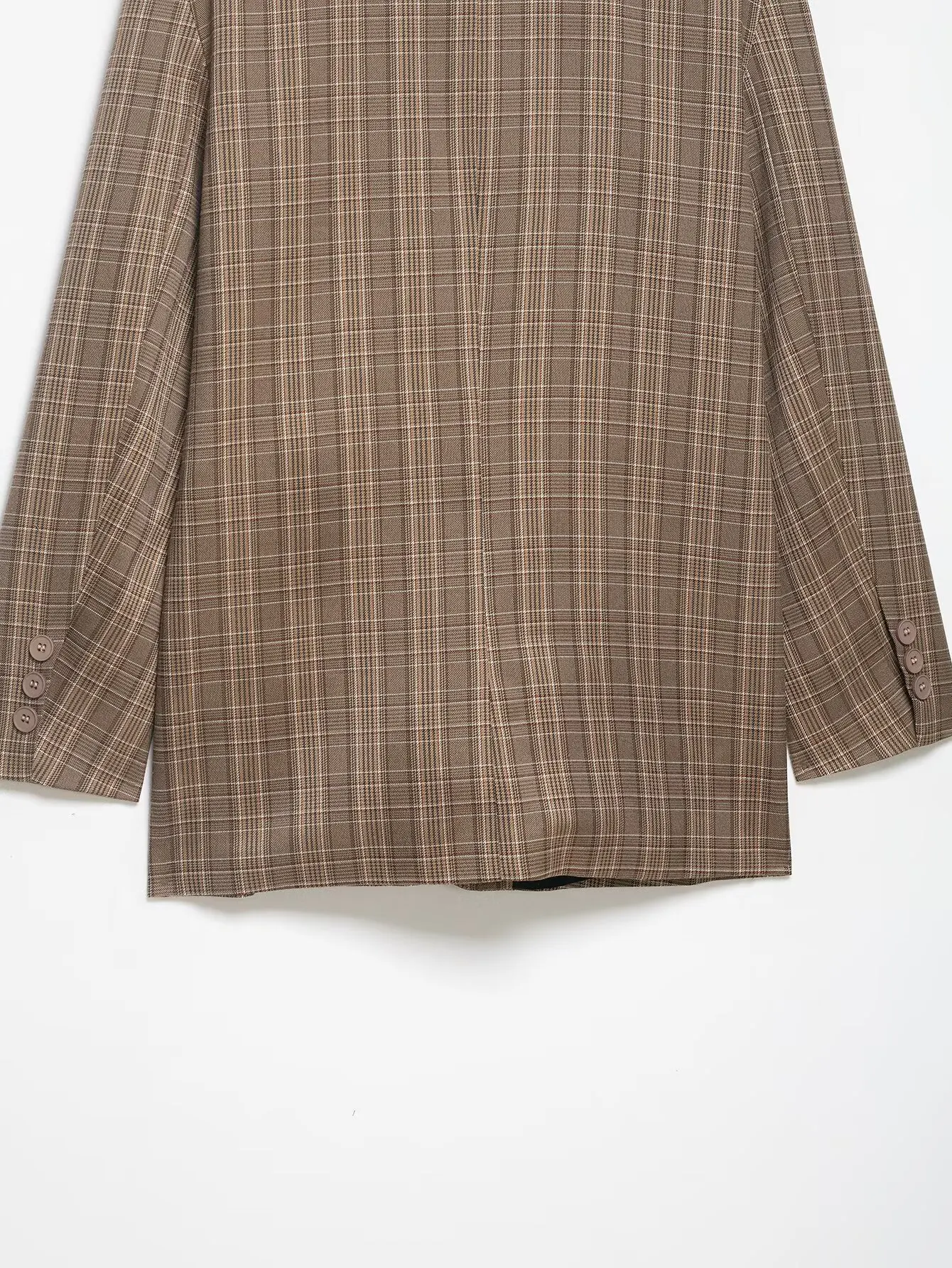 Damen Vintage Gestreifter Knopfanzug 2026 Frühling Neuer Schicker Büroanzug Elegante High-Street-Jacke für Damen – Detail 9