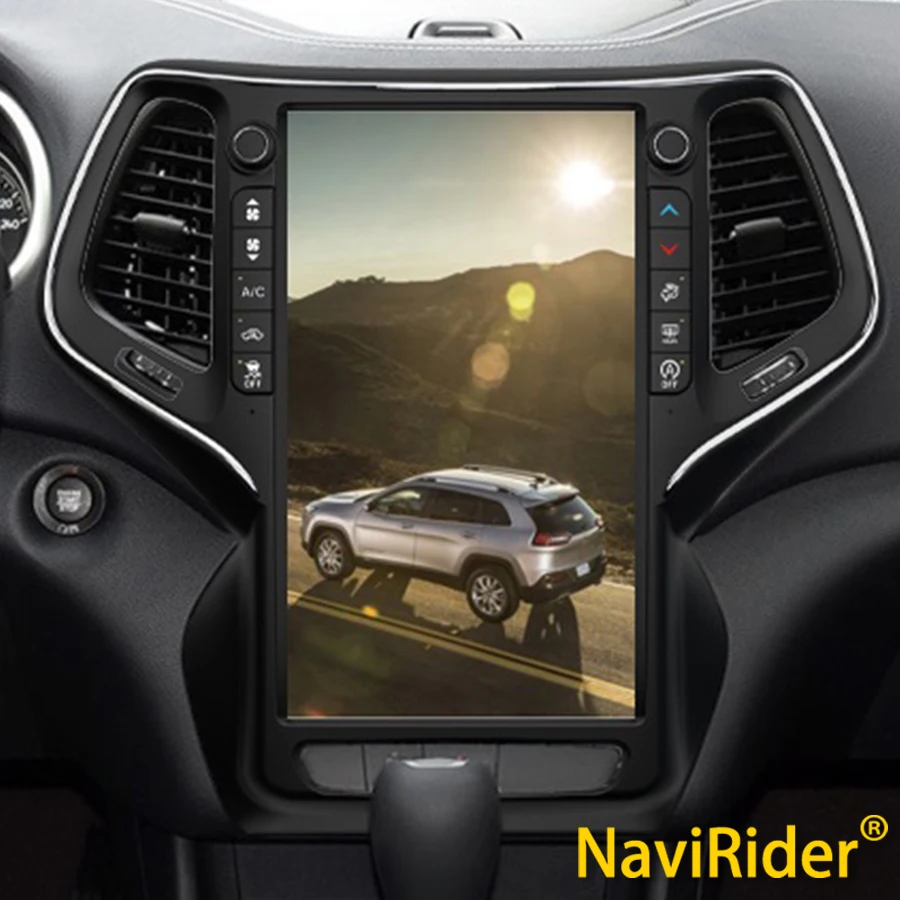 

13.6inch Tesla Android Screen Radio 2din For Jeep Cherokee 2014 2021 GPS Navi Carplay Car Multimedia Video Player Tape Recorder