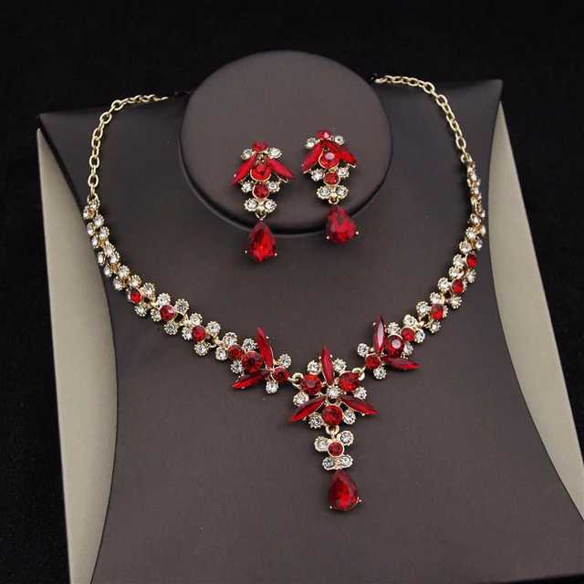 Royal Queen Bridal Jewelry Sets pikeun Awéwé Méwah Tiara Mahkota Set Kalung Anting-Anting Baju Kawinan Pengantin Perhiasan Set Aksésori 6