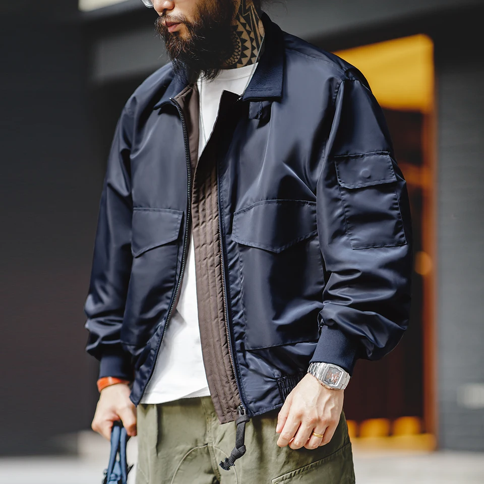 Maden G-8 WEP Flight Jackets for Men Vintage Navy Blue Bomber