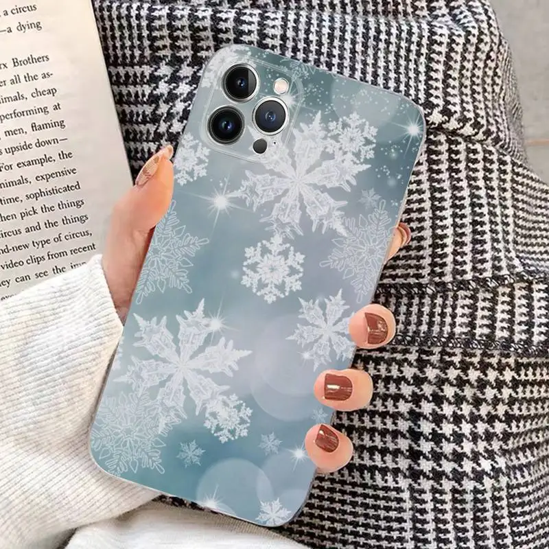 Christmas Snowflake Phone Case Silicone Soft for iphone 14 13 12