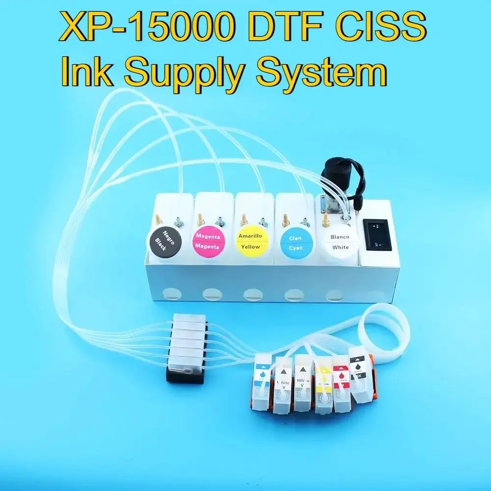 잉크 공급 시스템 XP-15000 DTF CISS 수정 XP 15000 DTF 장치 도구 (흰색 잉크 스트리퍼 포함) Epson XP15000 CISS 변환 키트